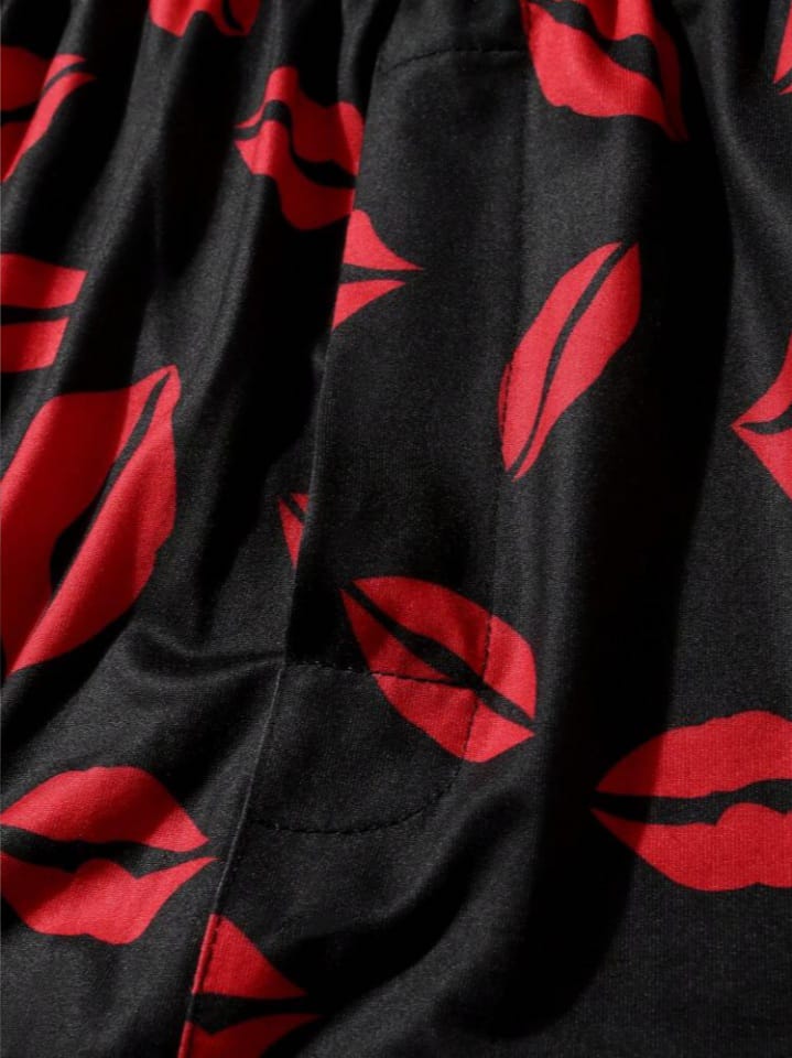 Men Lip Print Boxer  Shorts